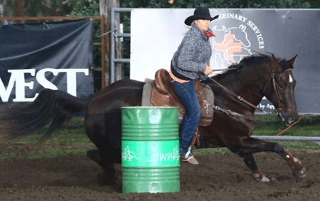 Noel Cosca riding Tom and Nugget at Candy Cane Classic