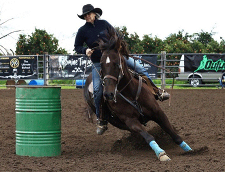 Noel Cosca riding Red Hot Howie win 3rd in the 2D at the Big N