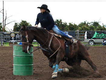 Noel Cosca riding Red Hot Howie win 3rd in the 2D at the Big N