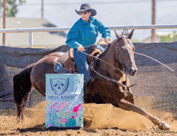 Noel Cosca riding Red Hot Howie lands in the 2D Average at A-Z Memorial race sanctioned WCBRA at Triple C