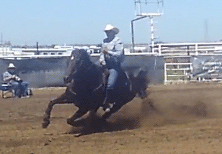 Noel Cosca riding Red Hot Howie lands in the 2D Average at A-Z Memorial race sanctioned WCBRA at Triple C