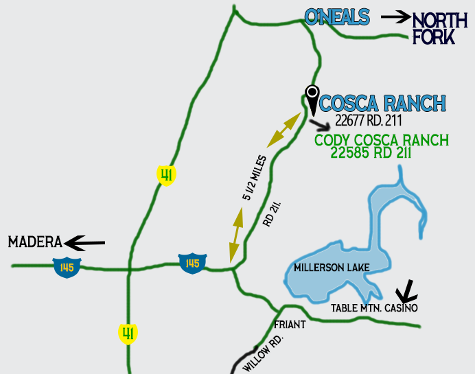 Cosca Ranch Map Hand drawn