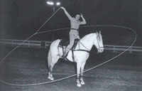 Loretta Cosca with Big Loop at Rodeo