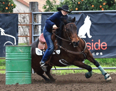 Noel Cosca riding Red Hot Howie win 3rd in the 2D at the Big N